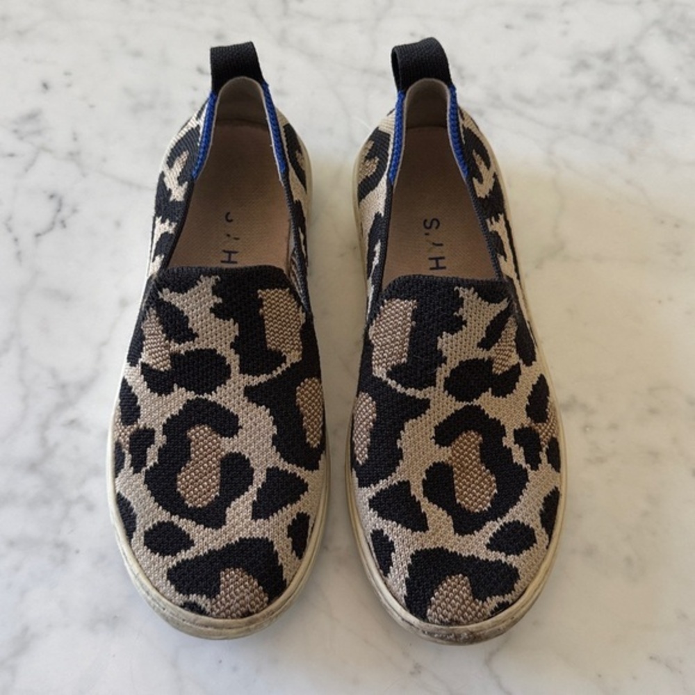 Rothy’s Kids Sneakers Desert Cat Leopard Slip-On Size 1 Washable